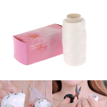 1 Катушка ниток для продевания хлопчатобумажной нити для удаления волос на лице, Эпилятор, Триммер, Электрическая эпиляция для женщин