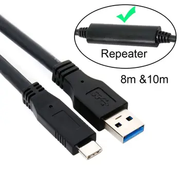 10 м 8 м 5 м USB-C USB 3.1 Тип C штекер к USB3.0 Тип A штекер для передачи данных GL3523 Кабель-ретранслятор Для планшета, телефона и кабеля для жесткого диска