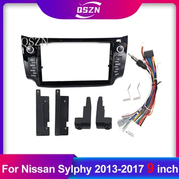 2 Din 9-Дюймовый Автомобильный Радиоприемник Пластиковая Рамка с кнопками для Nissan Sylphy 2013-2017 Установочный DVD GPS Mp5 ABS PC Dash