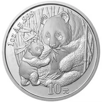 2005 Китайская Серебряная Монета с Пандой Настоящая Оригинальная 1 унция Ag.999 Серебряные Памятные монеты для коллекционирования в мире