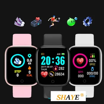 2022 Модные умные цифровые часы для женщин и мужчин с Y68 D20 Bluetooth-напоминанием о вызове, удаленной камерой, спортивными наручными часами для Apple Android