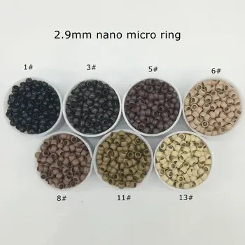 3000 шт./лот, черный 2.9*1.9*2.0 мм нано-микро кольца Для Нано-наращивания волос