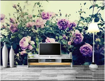 3d обои на заказ фотообои Современный HD пейзаж с розами ТВ фон домашний декор гостиная обои для стен 3 d