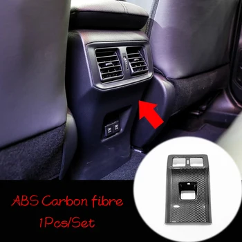 ABS Углеродное Волокно Для Toyota RAV4 2019 2020 Автомобильные Аксессуары Сзади Кондиционер На Выходе Вентиляционная Рамка Крышка Отделка Автомобиля Для Укладки 1 шт.