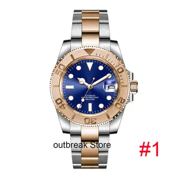 Corgeut relogio masculino новые часы мужские часы серии yacht золотой браслет механизм NH35A автоматические часы
