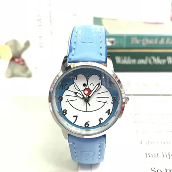 Doraemon Tinkerbell Cat Детские Часы Водонепроницаемый Мультяшный Студенческий Ремень Кварцевые наручные часы с Указкой детские часы подарки на день рождения