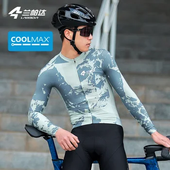 LAMEDA coolmax, быстросохнущая ткань, велосипедный костюм Silver Soul, Дышащий Весенне-летний Мужской топ с длинными рукавами для шоссейного горного велосипеда