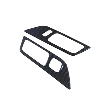 LHD 2 шт. Из настоящего углеродного волокна, автомобильная боковая дверная ручка, защитная крышка Чаши для Ford Mustang 2015-2020