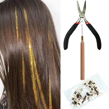 MISSQUEEN Synthesis, блестящие нити для наращивания, 16 цветов, 22-дюймовое удлинение, подходит для париков и наращивания волос для женщин