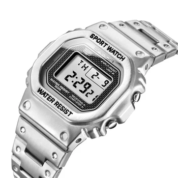 SANDA Роскошные Золотые Мужские часы с Цифровым Часовым механизмом, Лидирующий бренд, 50 м Водонепроницаемые Мужские спортивные часы для плавания Relogio Masculino 2023