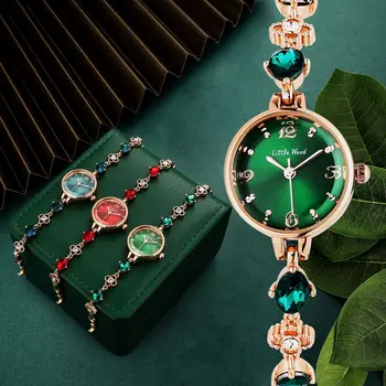 UTHAI L59 Женские модные кварцевые маленькие зеленые часы Простые и водонепроницаемые Женские часы-браслет Женские нефритовые наручные часы
