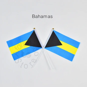 Багамские острова 14*21 см, 10 шт., баннер, развевающийся флаг Багамских островов, национальный флаг для встречи, парада, вечеринки.Подвешивание, украшение