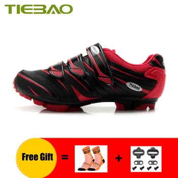Велосипедная обувь Tiebao, обувь для горного велосипеда, Мужские Женские самоблокирующиеся дышащие Велосипедные кроссовки Mtb, обувь для езды на велосипеде