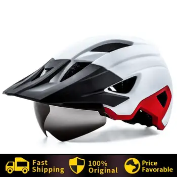 Велосипедный шлем для взрослых, производитель шлемов для верховой езды на открытом воздухе, шлем с магнитными очками и сеткой от насекомых