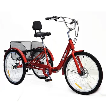 Высококачественный человеческий трехколесный велосипед, трехколесный велосипед для пожилых людей с педалями, велосипед
