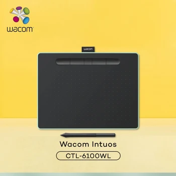 Графический планшет для рисования Wacom Intuos CTL-6100WL Medium Bluetooth с 4 клавишами ExpressKey Работает с Chromebook Mac OS Android Windows