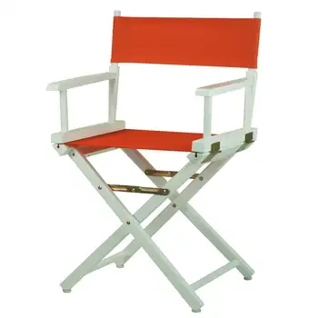 Директорское кресло Белая рама-Оранжевый Холст Butacas y sillones para dormitorio Напольные стулья Стул розовый Белый стул Фанерный стул