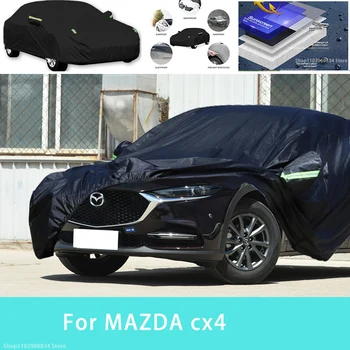 Для MAZDA cx4 Наружная защита, полные автомобильные чехлы, Снежный покров, солнцезащитный козырек, Водонепроницаемые пылезащитные внешние автомобильные аксессуары