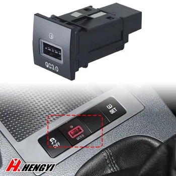 Для VW Golf/GTI/R-Line 2006-2013 MK5 MK6 Автомобильное USB Зарядное устройство Быстрая Зарядка QC3.0 Кнопка Автоматического Адаптера для зарядки телефона