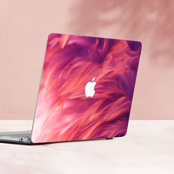 Жесткий чехол из розового пера для MacBook Air 13 MacBook Pro 13 16 15, чехол для ноутбука Macbook Air 13 A2337 Accessorie