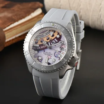 Изготовленная на заказ Мода Япония NH35 40,5 мм Can Мужские часы с Логотипом На заказ Сапфировый Корпус Автоматические Мужские Часы С керамическим безелем Резиновая лента