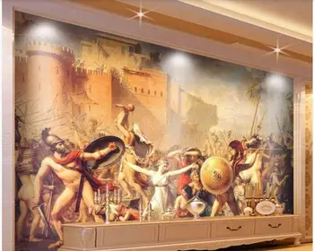 Изготовленная на заказ фреска, 3D фотообои, европейский классический военный персонаж, картина маслом, ТВ-фон, обои для гостиной на стену 3 d