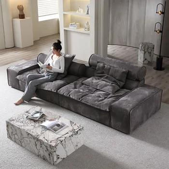 Итальянский Минималистский диван для гостиной, современная подушка, обитый бархатом Диван для отдыха, Ленивые Мублес, Роскошная мебель El Hogar