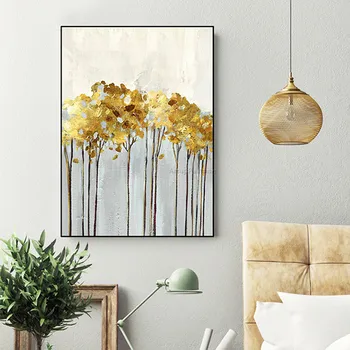 Картина на холсте, акриловое масло, золотая живопись, современные абстрактные настенные картины для гостиной, домашний декор caudros decoracion110