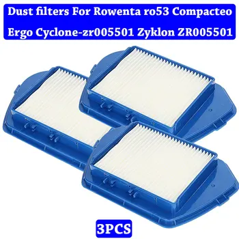 Комплект аксессуаров для пылесоса запчасти Hepa пылевые фильтры для Rowenta ro53 Compacteo Ergo Cyclone-zr005501 Zyklon ZR005501