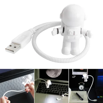 Космический Человек, светодиодный ночник, USB лампа для астронавта, настольная лампа, Гибкий светодиодный ночник, 5 В, Настольная лампа для чтения, Декоративная лампа для ноутбука