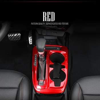 Красная Центральная Панель переключения передач Центральная консоль Панель переключения передач Держатель Стакана воды Накладка для Chevrolet Trax 2024