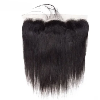 Кружевная Фронтальная застежка 13x4, Прозрачная Кружевная Фронтальная застежка 4x4, Свободная часть, Бразильский Натуральный Цвет, Прямые человеческие волосы Remy
