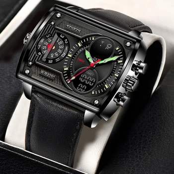 Новые часы LIGE, мужские роскошные брендовые часы с большим циферблатом, Мужские водонепроницаемые кварцевые наручные часы, спортивные часы на неделю, Relogio Masculino
