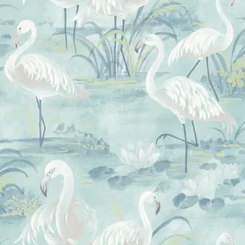 Обои Everglades Aqua Flamingos Домашний декор Обои для гостиной спальни