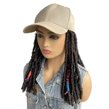 Парики с дредами BCHR для африканских чернокожих женщин на каждый день, бейсбольная кепка с синтетическими плетеными волосами, парик с Дред-локонами