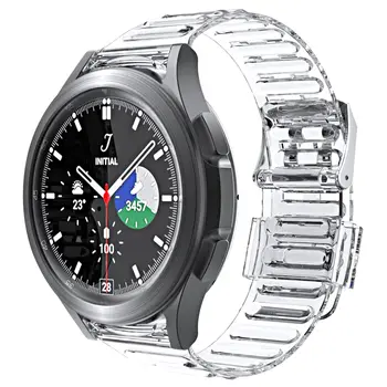 Прозрачный ремешок для Samsung Galaxy Watch 4/Классический/46 мм/42 мм/40 мм/44 мм Прочный чехол из ТПУ + браслет Galaxy Watch 4 с ремешком