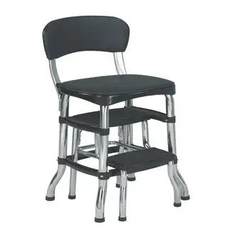 Ретро Стул + Табурет-стремянка с раздвижными ступенями, Черный фанерный стул Butacas y sillones para dormitorio, Симпатичный стул-сумка, стул на полу c