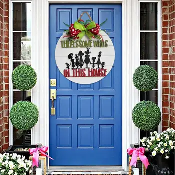 Рождественский декор для дверей Привлекательный Рождественский элемент, Праздничные деревянные дверные таблички с буквами-бабочками, уникальное рождественское украшение для дверей