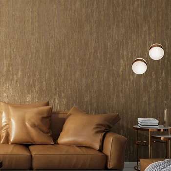 Скандинавский чистый цвет диатомовая грязь нетканые серо-золотые обои Гостиная Спальня Фон стены Высококачественные обои 3D наклейка