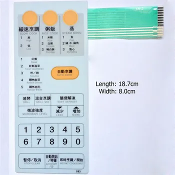 Сменная Сенсорная кнопка Панели Мембранного Переключателя для Переключателя микроволновой печи Sharp R-6G65 R-583 R-6C65 R-6C65