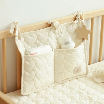 Сумка-органайзер для детской кроватки, Прикроватная сумка для подгузников, сумка для хранения детских товаров, Постельное белье для детской кроватки