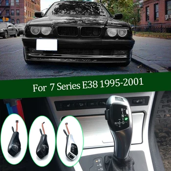 Углеродное Волокно Черный, Серебристый светодиодный Рычаг Переключения Передач для BMW 7 серии 728i 730i 735i 740i 750i 725tds 1995-01 Аксессуары