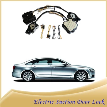 Умный автоматический Электрический Всасывающий дверной замок для Audi A6 A7 Q8 2014-2023 Автоматическая дверь с мягким закрытием Super Silence Автомобильная Дверь Автомобиля