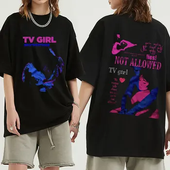Футболки с графическим принтом для девушек с ТВ, Мужские и женские модные футболки с коротким рукавом, летние пары, футболки из 100% хлопка большого размера, уличная одежда