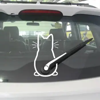 Художественные наклейки Забавные наклейки с кошками на автомобиль, Наклейки на заднее стекло, наклейка dakimakura francais
