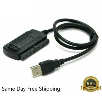 Штепсельная вилка США/ЕС USB 2.0 для адаптера SATA PATA IDE, блок питания, кабель-конвертер оптического привода для жестких дисков ноутбуков 2,5/3,5 дюймов
