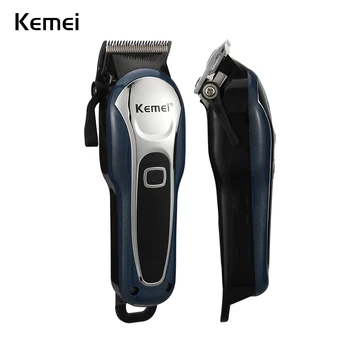 Электрическая Машинка для стрижки волос KEMEI Профессиональный Триммер для волос для мужчин Регулируемая Борода Стальная насадка для стрижки волос Мощная машина для стрижки волос